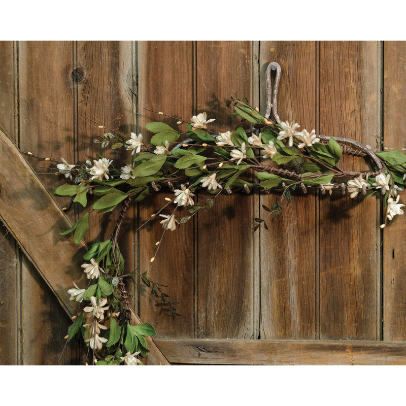 2'' in. Faux Gardenia Garland