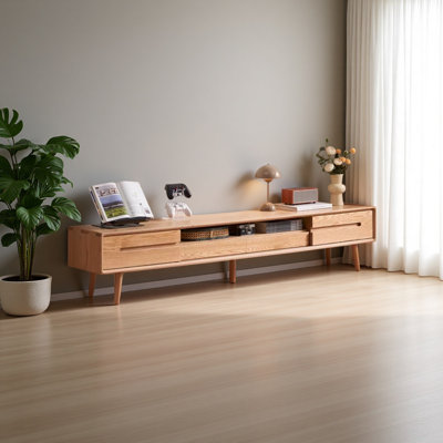 Modern Solid Oak TV Stand