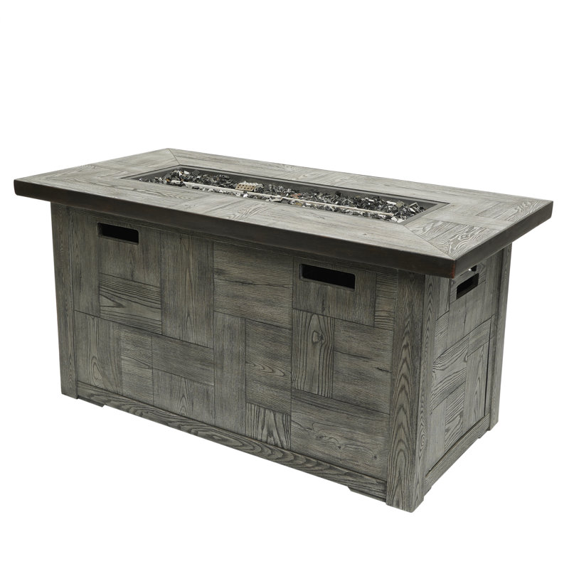 Foyer rectangulaire au gaz de 50 000 BTU avec flamme réglable