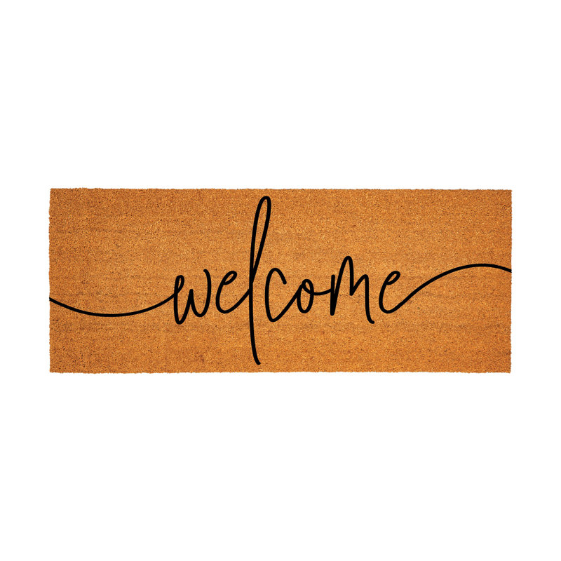 60" x 24" Coastal Coir Welcome Door Mat, 24'' W X 60'' L