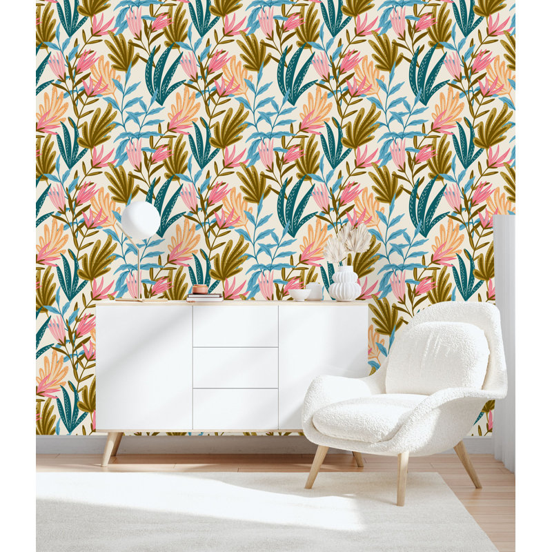 Panneau de papier peint Fajardo, L 18,75 po x l 25 po, Papier