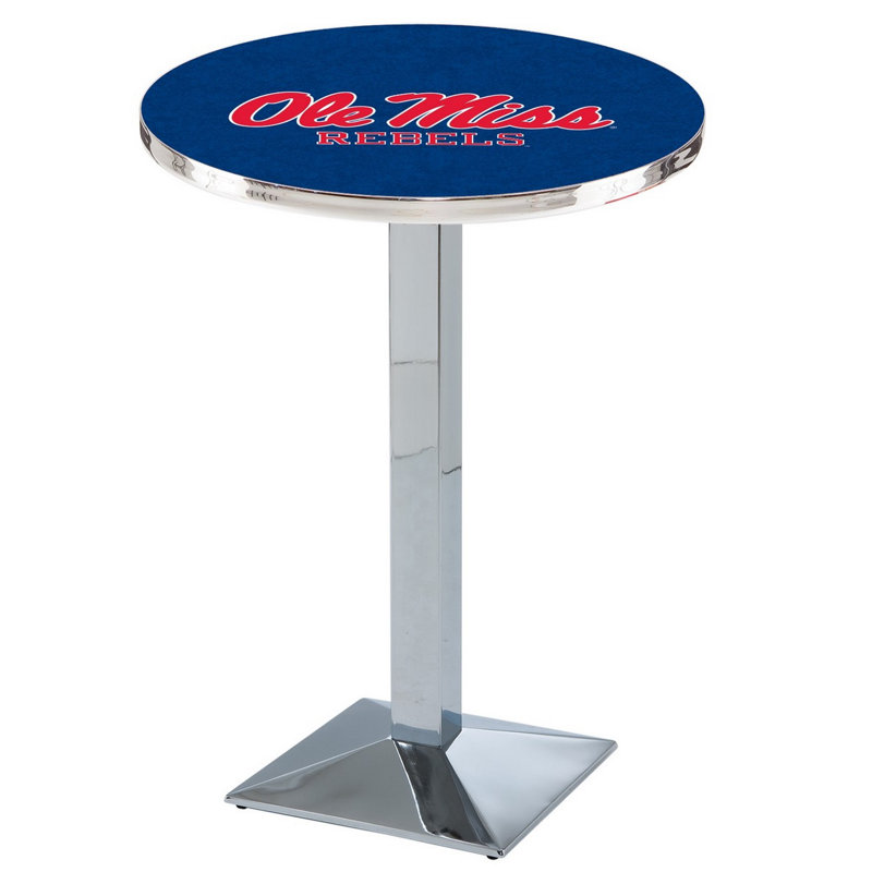 Table bistro NCAA 36 ", Chrome, Université du Mississippi