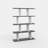 Modern Scandinavian Bookshelf, Anthracite w/ White, 35.4 x 9.8 x 50.2 inches | 100% Melamine Coated Particle Board, Thickness: 0.7 inches | Wall-Mountable, Numerous Shelves, Stylish & Functional Storage Solution for Home or Office-670557480