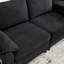 Canapé modulaire moderne en L avec rangement tout-en-un, poches d'accoudoirs de rangement latérales, console centrale avec porte-gobelet, repose-pieds avec rangement relevable, siège multi-siège confortable