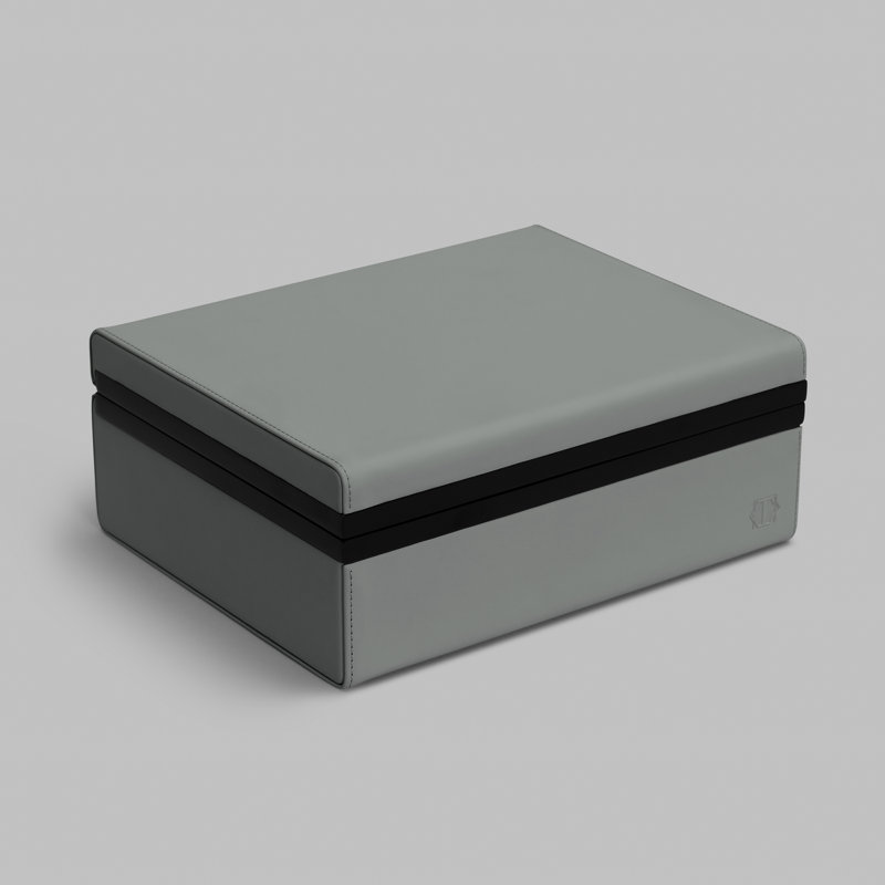 Lavelle Jewelry Box, 2.7" H x 5.9" W x 7.8" D, Gray