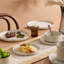 Ensemble de 12 assiettes et bols de cuisine, 12 ensembles de vaisselle, beige-95908831