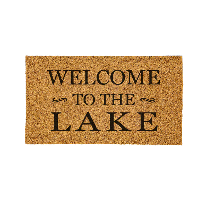 Non-Slip Outdoor Doormat, "Welcome to the Lake"