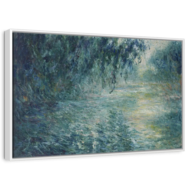 Le matin sur la seine, 1898, Cadre flottant blanc, 40 po x 27 po