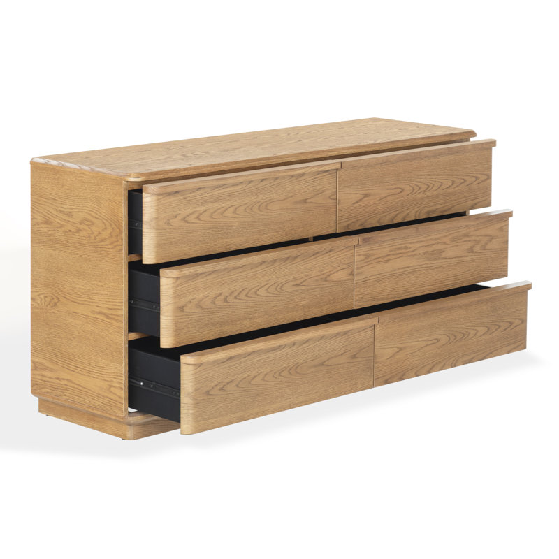 Commode 6 tiroirs Guillermo, Naturel