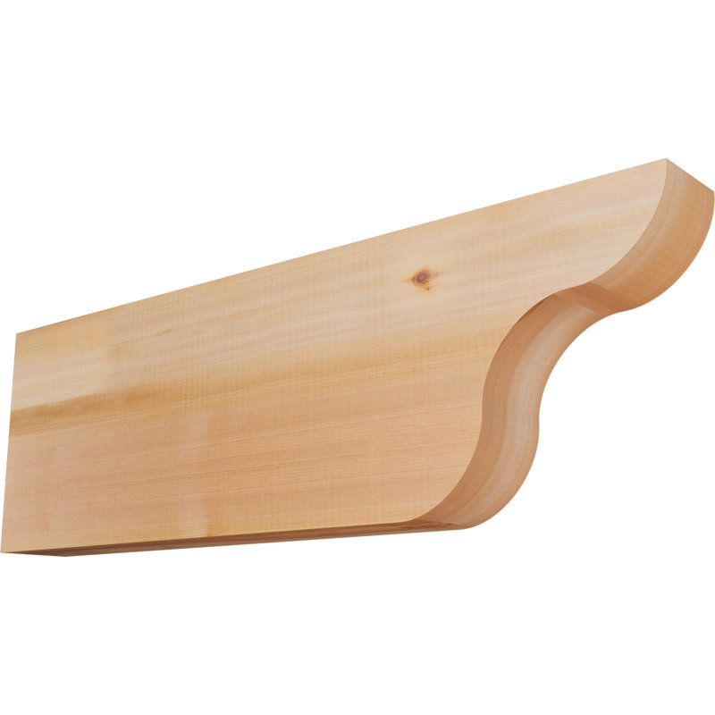 Queue de chevron lisse Carmel, Cèdre rouge de l'Ouest, H 10 po x l 3 1/2 po x L 32 po