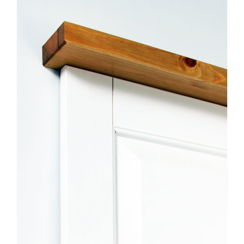 Fischer Wood Flat Wall Mirror, White 