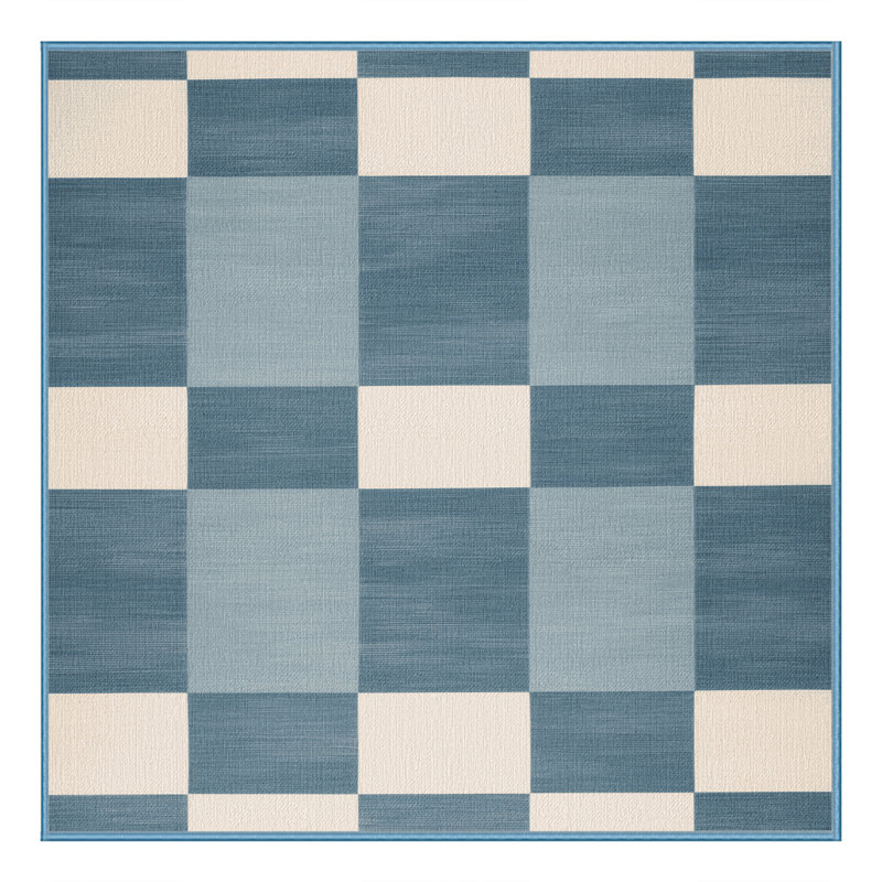 Machine Washable Botanical Area Rug, Square 4'