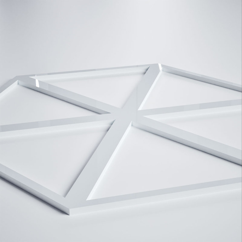 Panneaux muraux décoratifs en acrylique Pendleton, très petit, l 7 3/8 po x H 8 1/2 po x T 1/8 po, blanc, Blanc