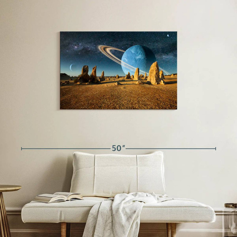 Oberle Barren Alien Planet, 24" H x 36" W