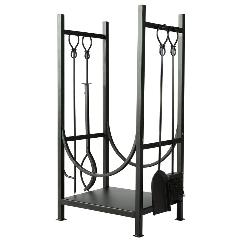 Amaron Metal Log Rack, Black