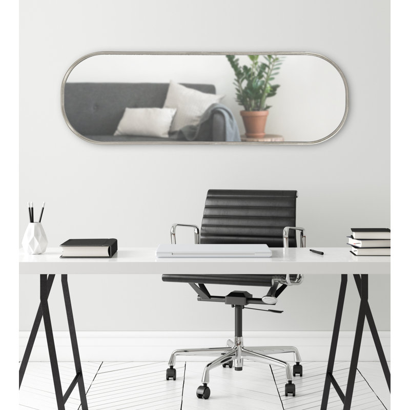 Dashiya Mirror, 16" x 48", Charcoal