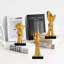 3 statues de prières, figurines de prières modernes, sculpture d'art abstrait pour le salon, chambre, bureau, table basse, bibliothèque