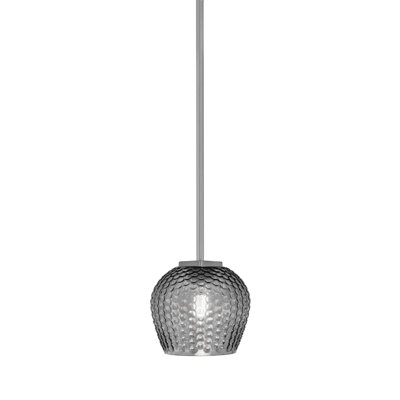 Mini-luminaire suspendu Fausley avec verre texturé de 6 po