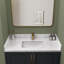Comptoir de meuble-lavabo à dossier rectangulaire en marbre blanc 31 po x P 4 po avec comptoir Carrara