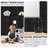 59" x 36" Large Felt Bulletin Board, 15-Pack Modular Wall Tiles with 30 Pushpins, Self-Healing Pinboard for Office Home School, Black-347931311