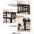 Kids Twin Over Twin Bunk Bed