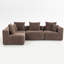 Canapé modulaire modulaire pour le salon, fabrication entièrement en mousse, revêtement brun texturé, ensemble compact compact, assemblage simple, ensemble 111 po x 74 po x 24 po, module de 37 po - brun-611929922