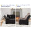 Causeuse à accoudoirs arrondis 63 po Khadijia-87395741