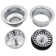 COMBO PACK Kitchen Sink Drain Trim and Disposal Flange with Post Style Basket Strainers