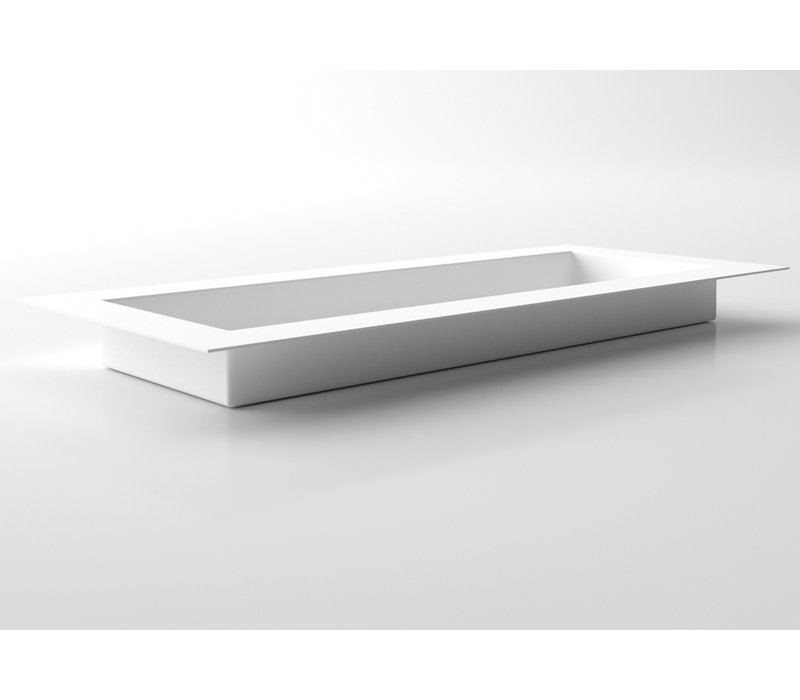 Geo Series Metal Planter Box, White