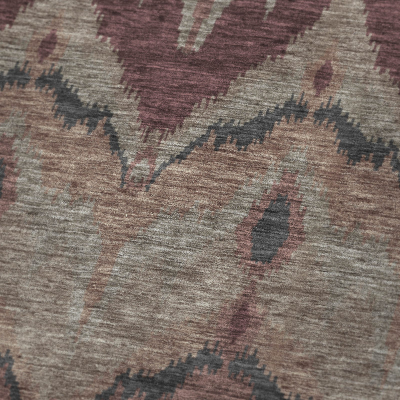 Jeté Addison Sherpa ASB743, Burgundy Ikat