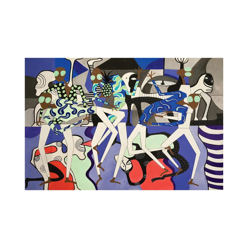 Abstract Dancing Figures III by Frantisek Florian - Gallery-Wrapped Canvas Giclée on Canvas, Wrapped Canvas