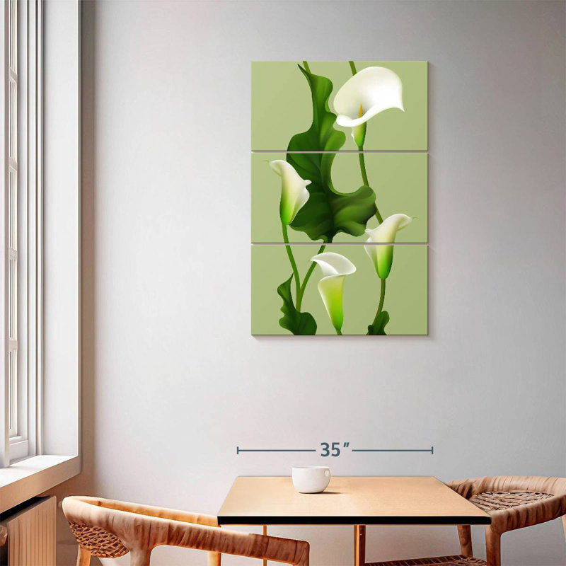 Harnek White Calla Lily, 57" H x 36" W