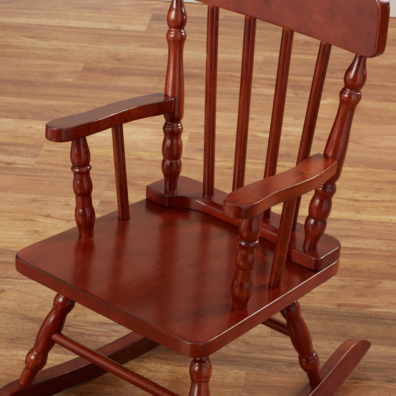 Kowalsky Kids 10'' Wood Rocking Chair, Cherry