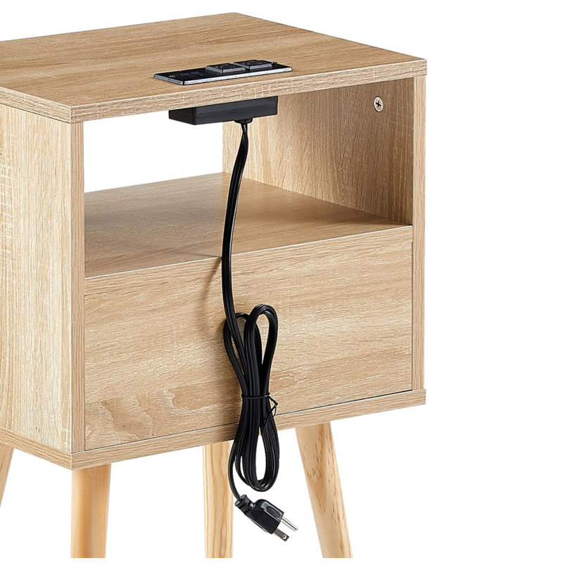 Table de bout Valcour, Bois naturel