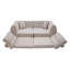 Canapé tissé à compression en chenille rayée, canapé compact à rangée droite avec éponge haute densité, canapé économiseur d'espace requis sans assemblage pour salon, appartement, bureau-133262919