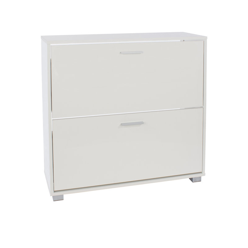 shoe cabinet, with 2 drawers 12 Pair Flip Down Shoe Storage