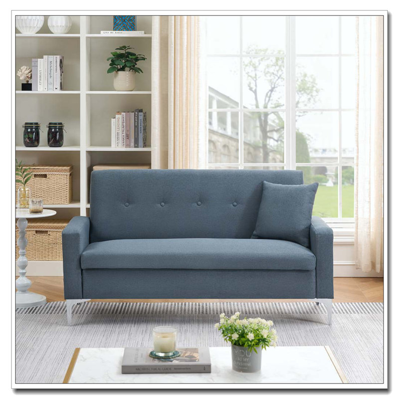 57-inch comfortable double sofa, Gray