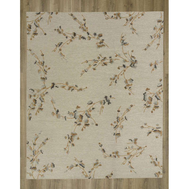 Tapis en laine / tencel touffeté à la main, 8'9" x 11'9"