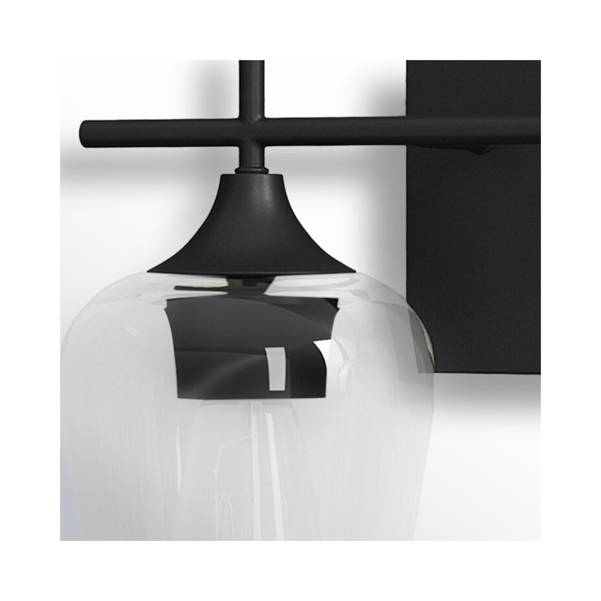 Breena 2 Light Transparent Dimmable Vanity Light, English Bronze