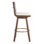 Tabouret de bar industriel rembourré avec structure en métal et dossier en similicuir Lennox