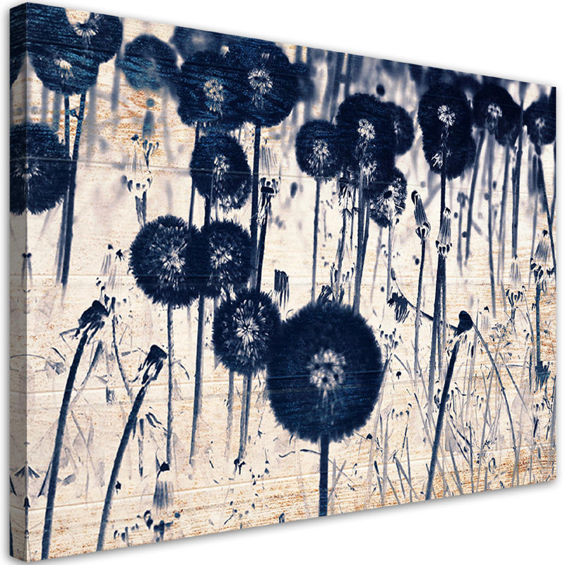 Dandelion On Old Boards - Wrapped Canvas Print, 70cm H x 100cm W