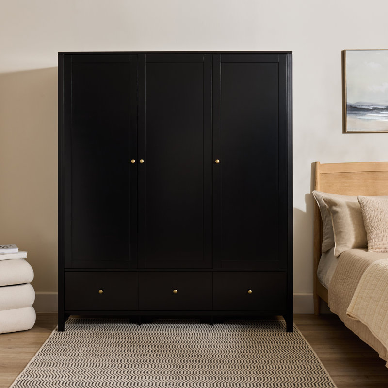 3 Door Manufactured Wood Wardrobe