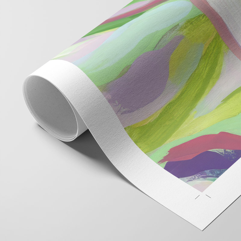 Bright Tropical Abstraction III - Impression sur toile seulement - NON-CADRE, H 60 po x l 40 po