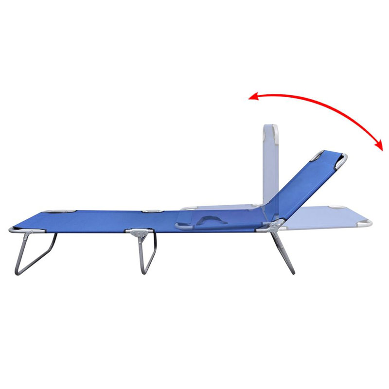 189cm Long Reclining Single Chaise, Blue