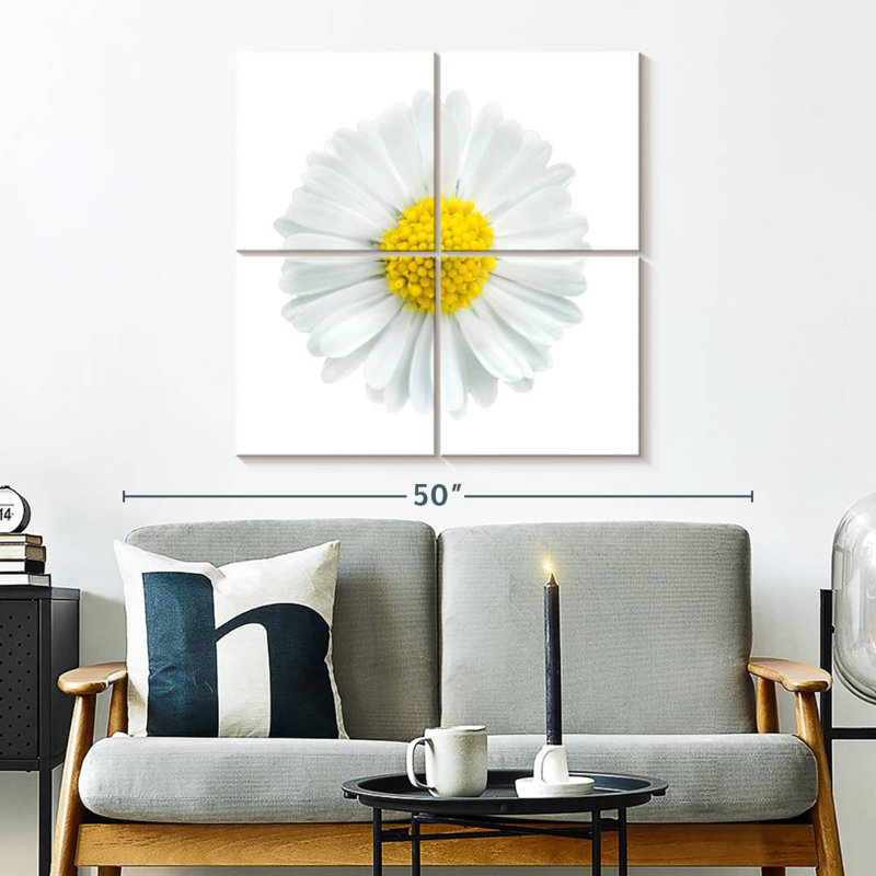 Harnek White Chamomile Flower, 32" H x 32" W