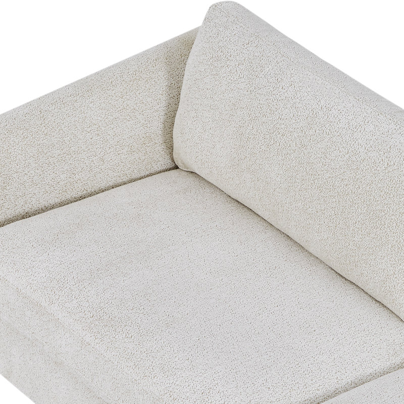 Canapé 3 places avec pieds en bois Marcel, Beige