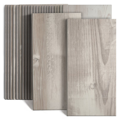 Carreau décoratif décoratif aspect bois en PVC 12 po x 12,4 po