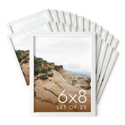 Cadre photo en bois - ensemble de 25