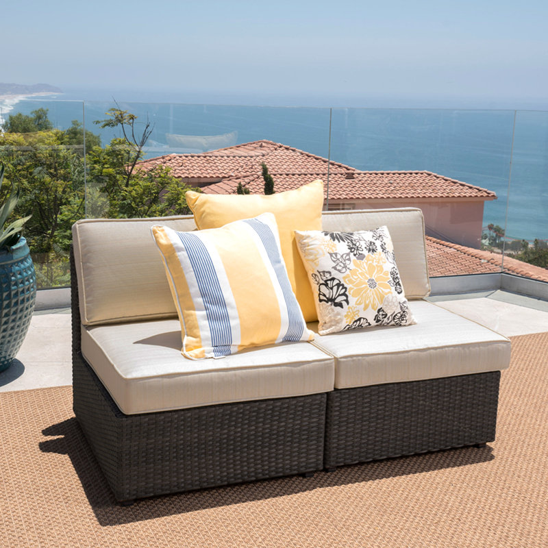 Chaise sans accoudoirs Santa Cruz, Coussin beige / structure en fer