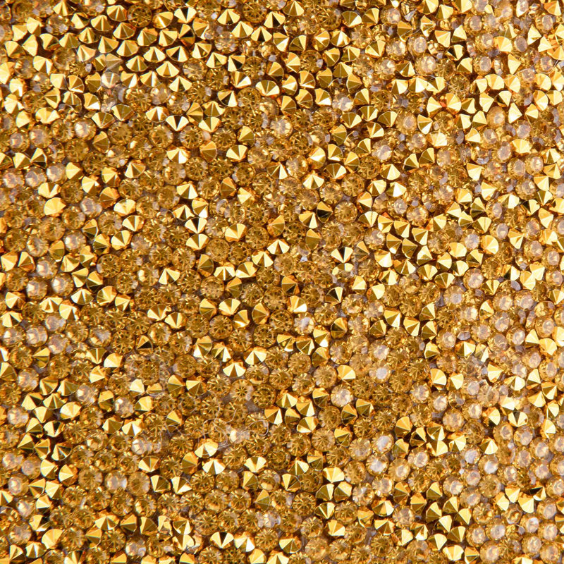 Gold Velvet and Rhinestone Christmas Stocking